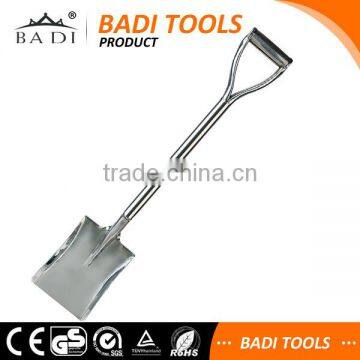 high quality stainless steel D shape snow shovel