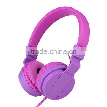 Stereo Folding Stretchable Headphones Adjustable Headband Headset Kids Earphones with In-line Mic for Iphone/ipad/mp3/mp4/laptop