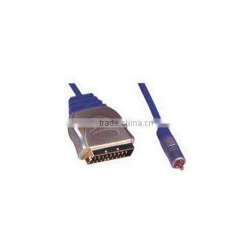 Nickel-Plated Metal Shell Scart cable