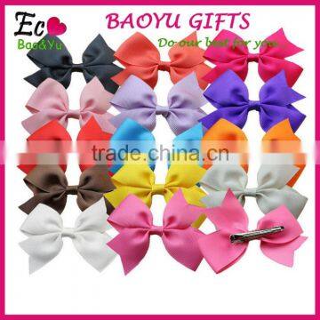 Hot sale beautiful Grosgrain Ribbon kids hair clips bows kids hair clips