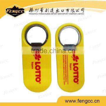 Promotion customized plastic suqare shaped bottle opener for beer bottle