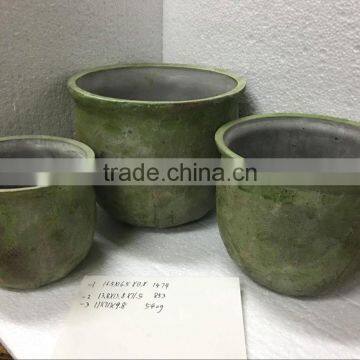 Green Colour in Simply Design Cement Flower Pot for Garden Deco photo-4