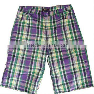 2012 fashion style men plaid beach shorts|board shorts