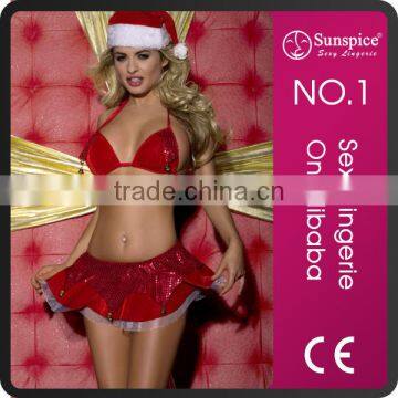 2015 Sunspice Adult christmas costume mini skirt for women christmas costume sexy christmas costume