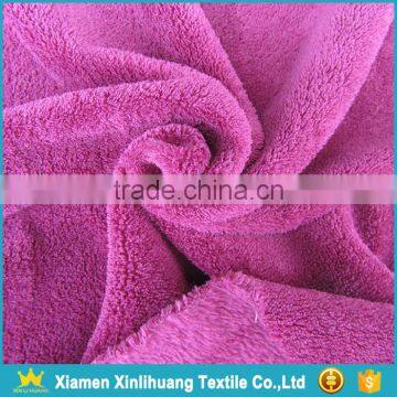China Manufacturer 100% Polyester Warp Reversible Coral Fleece Fabric photo-4