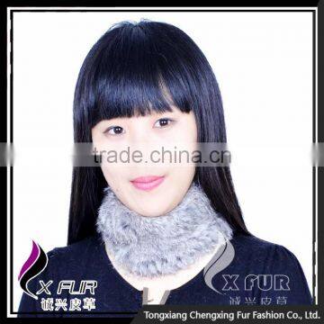 CX-E-10B Wholesales Fashion Cheap Custom Knitted Rabbit Fur Snood Headband photo-6