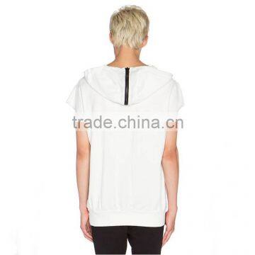 2014 Fashion Cotton Men Plain T-shirt With Hood t Shirts for Men photo-2
