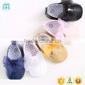 wholesale price lovly bow tie wedding princess girls baby shoes for 1years old