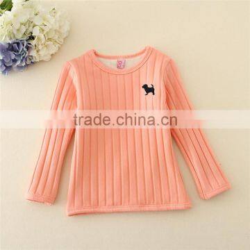 Wholesale Grey Kids Girls Lovely Long Sleeve Warm Sweatshirt Tshirt Undershirt for Winter/spring photo-3