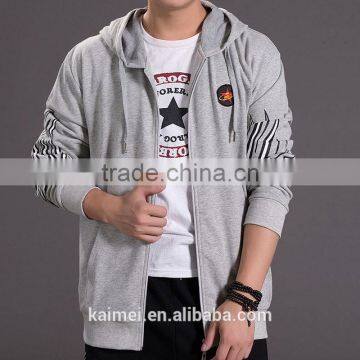 Wholesale Creative Design Eco-friendly Good Quality Eco-friendly Breathable Anti-wrinkle Cute Man Hoodie Zipper CVC(65/35) photo-2