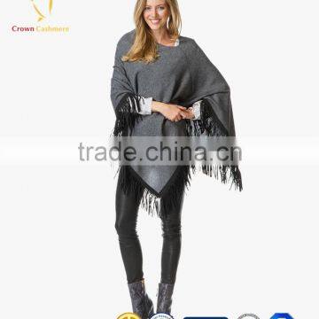 Women Fashion Wool Knitted Poncho Hand Knitted Poncho photo-6