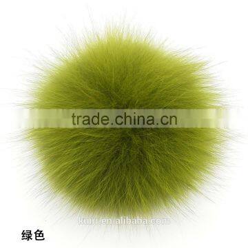 China Handmade Fox Pom Poms With 12cm for Beanie Hat photo-3