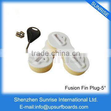 Fusion Fin Plug White Plastic 5 Degree and 9 Degree Surf Fin Box 2pc/set