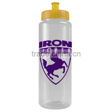 USA Made 32 oz Transparent Sports Bottle With Push And Pull Cap - BPA/BPS-free, FDA Compliant and Comes With Your Logo photo-5