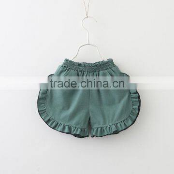 High Quality Pure Color Summer Girls Ruffle Shorts photo-4