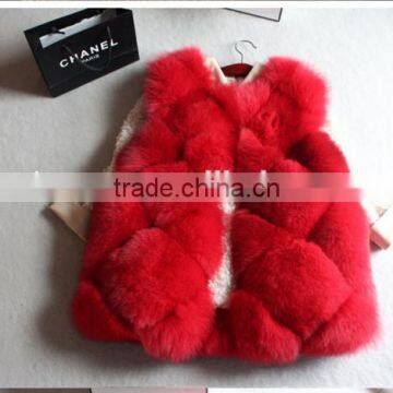 Western Women Winter Multi Color Fake Fox Fur Vest