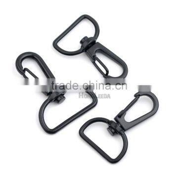 25mm/20mm 1&0.75 Inch Matt Black Enamel Alloy Swivel Clasps Snap Key Hooks DIY Key Chain Ring HK-022 photo-3