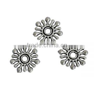 Zinc Based Alloy Spacer Beads Christmas Snowflake Antique Silver photo-3