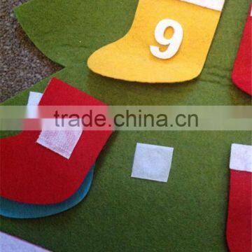 Felt Christmas Tree Advent Calendar New Pockets for Treats Countdown photo-2