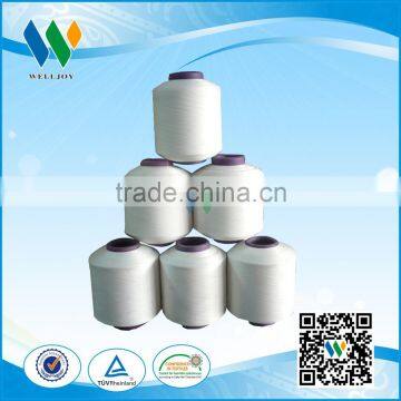 Yizheng best staple fiber yarn 100%polyester spun yarn sewing thread raw white