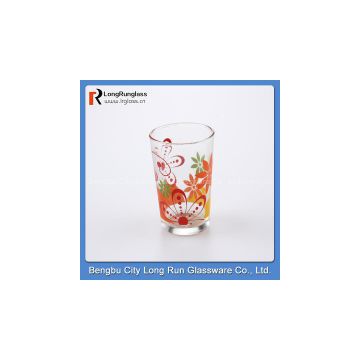 LongRun wholesale 200ml beautiful sprinted glass tumbler