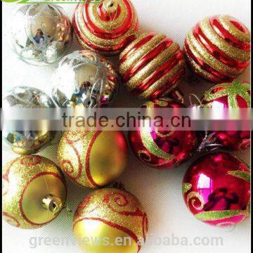 Plastic Christmas Ball christmas tree ball ,Hand painted ball