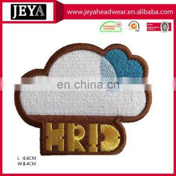 Embroidery Blue Heart White Cloud Patch Letters Patchs photo-2