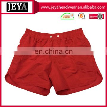 Blank red soft pants microfiber mesh short pants for ladies