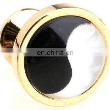 yin and yang round cufflinks