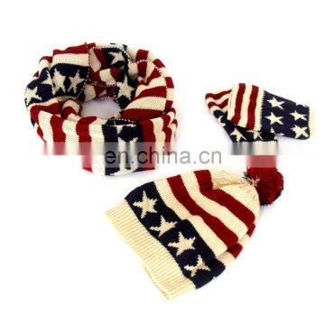 the Stars and Stripes hat and infinity scarves the Stars and Stripes boot cuff