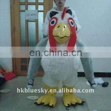 new chef on chicken mascot cartoon costume