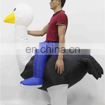 HI CE hottest ride on ostrich costume cheap inflatable animal costumes for adult