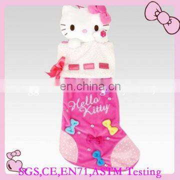 hello kitty plush christmas sock