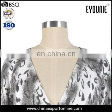 Tiger Viscose Printed Sweater Fabric Floral V Neck Cardigan 2016 Women photo-2