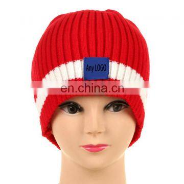 Hot sell high quality promotional women sport beanie with custom label logo