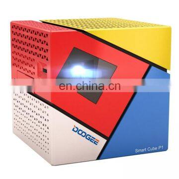 Wholesale DOOGEE Smart Projector,Drop Shipping WiFi Projector,Cube P1 Projector,Android 6.0,Contrast Ratio: 800:1,70 Lumen,RAM1G