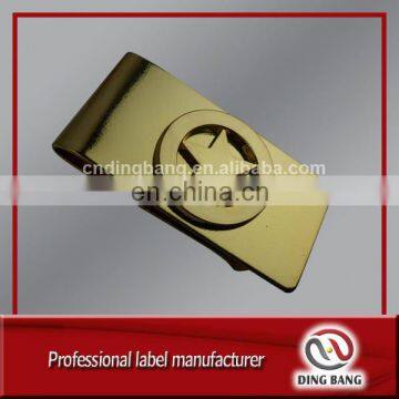 Hot Selling OEM Wholesale Stock Item Inidividual Package Type High Grade Custom Logo Business Souvenir Gold Brass Clip