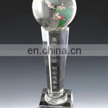 Crystal trophy cup terrestrial globe souvenirs award