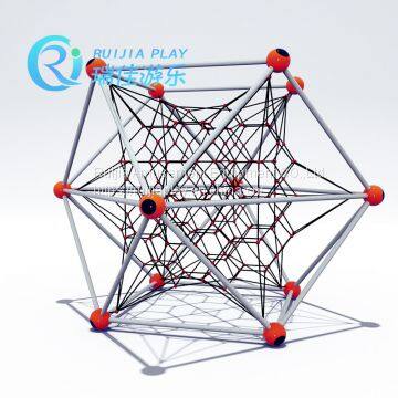 Outdoor Rope Nets Tunnel Climbing Exercise Playground With Slide Sets photo-4