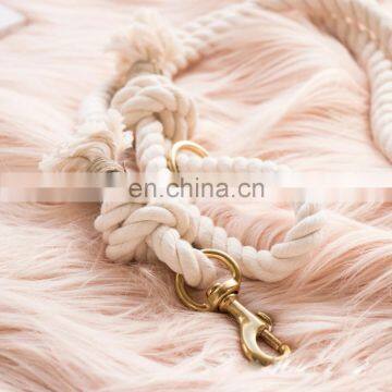 Wholesale Customized Multiple Color Durable Cotton Rope Dog Leash and Collar Set photo-3