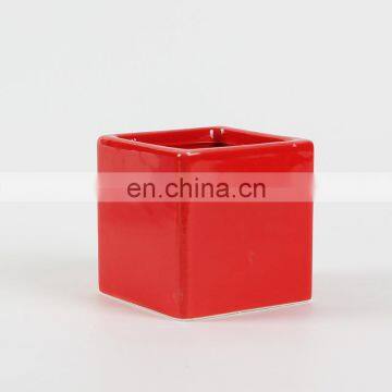 Ceramic Glaze Fleshy Square Flowerpot Colorful Mini Succulent Flower Pot Creative Desktop Thumb Colorful Flower Pot photo-4