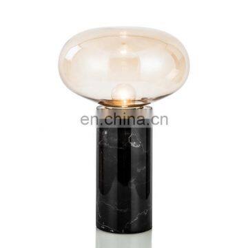 Высококачественная современная черная мраморная ночная лампа для гостиной photo-2