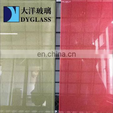 Safety tempered glass with wire mesh inside