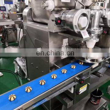 PLC Touch Screen Double Fillings Two Colors Biscuit Cookies Encrusting Machine for Sale photo-3