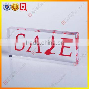 counter solid acrylic sign block for sale