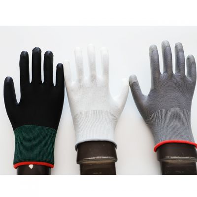 13 Gauge Polyester/Nylon Liner PU Coated Work Gloves with 3131X