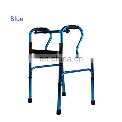 New Adjustable Height Foldable Aluminum Walker Elderly Disabled Handicapped Walker Foldable Aluminum Rollator Walker