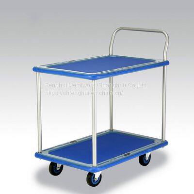 Folding Silent Trolley Flat Plate Pull Goods Portable Household Carrier photo-5