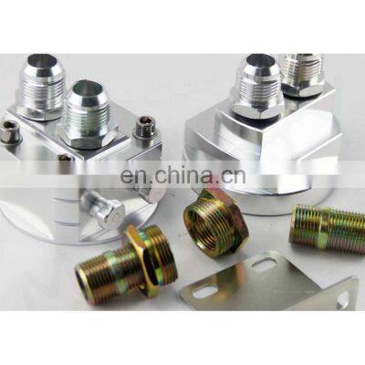 Oil Cooler Sandwich Adapter Plate Aluminum Universal Thermostat and Adapter Thread