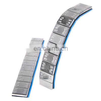 Fe  adhesive wheel weight with blue tape for tyre balance